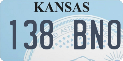 KS license plate 138BNO