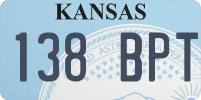 KS license plate 138BPT