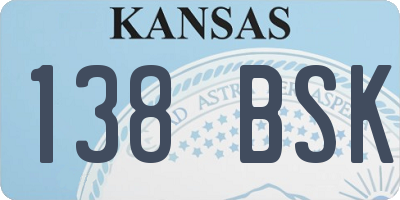 KS license plate 138BSK