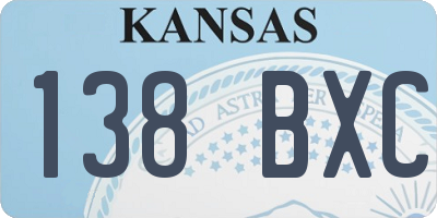 KS license plate 138BXC