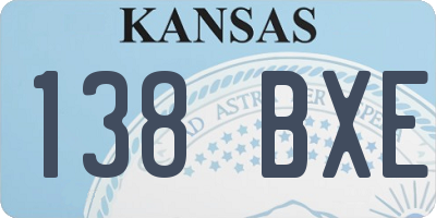 KS license plate 138BXE