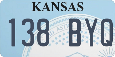 KS license plate 138BYQ