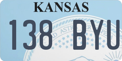KS license plate 138BYU