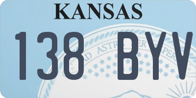KS license plate 138BYV