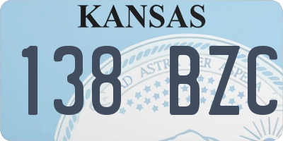 KS license plate 138BZC