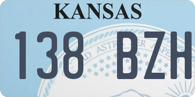 KS license plate 138BZH