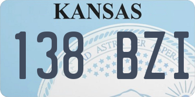 KS license plate 138BZI