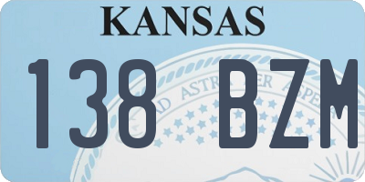 KS license plate 138BZM