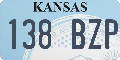 KS license plate 138BZP