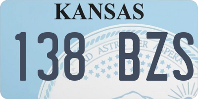 KS license plate 138BZS