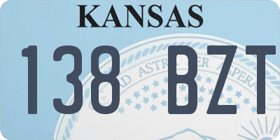 KS license plate 138BZT
