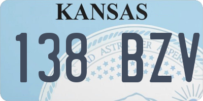 KS license plate 138BZV
