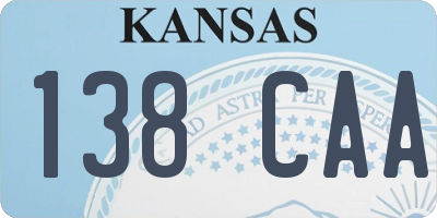 KS license plate 138CAA