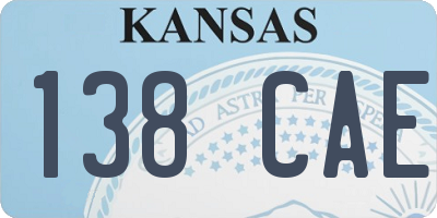 KS license plate 138CAE