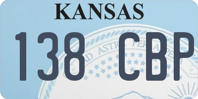 KS license plate 138CBP