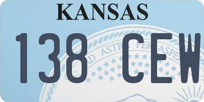 KS license plate 138CEW