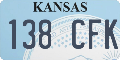 KS license plate 138CFK