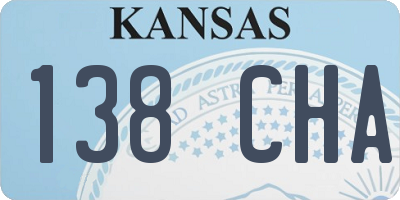 KS license plate 138CHA