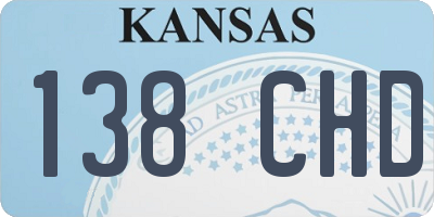 KS license plate 138CHD