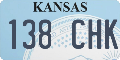 KS license plate 138CHK