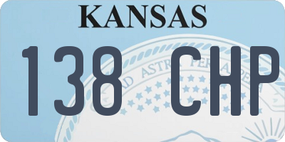 KS license plate 138CHP