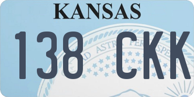 KS license plate 138CKK