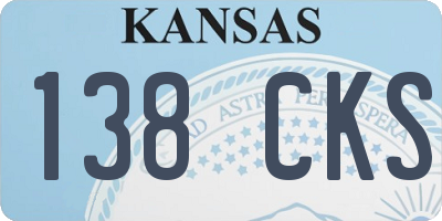 KS license plate 138CKS