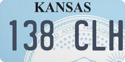 KS license plate 138CLH