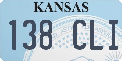 KS license plate 138CLI