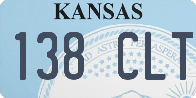 KS license plate 138CLT