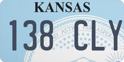 KS license plate 138CLY
