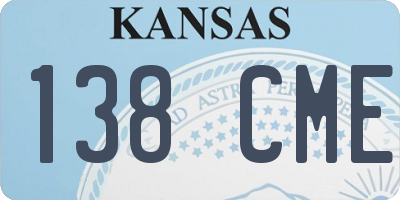 KS license plate 138CME
