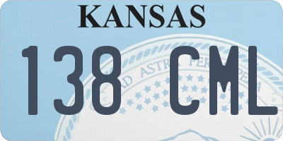 KS license plate 138CML
