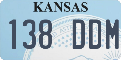 KS license plate 138DDM