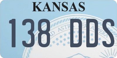 KS license plate 138DDS