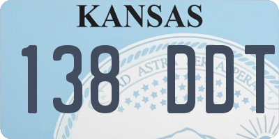 KS license plate 138DDT