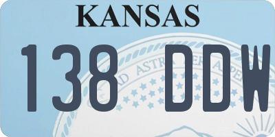 KS license plate 138DDW