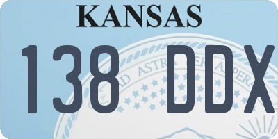 KS license plate 138DDX