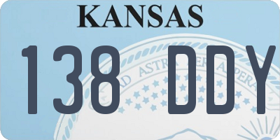 KS license plate 138DDY