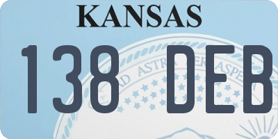 KS license plate 138DEB