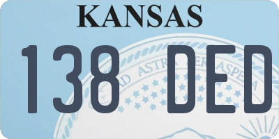 KS license plate 138DED