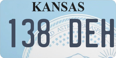 KS license plate 138DEH