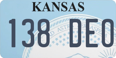 KS license plate 138DEO