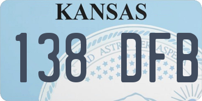 KS license plate 138DFB