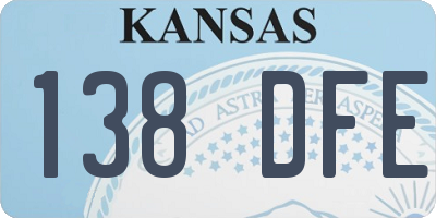 KS license plate 138DFE