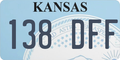 KS license plate 138DFF
