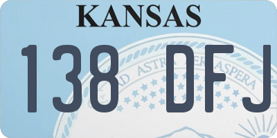 KS license plate 138DFJ