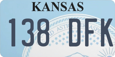 KS license plate 138DFK