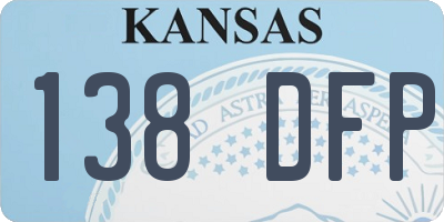 KS license plate 138DFP