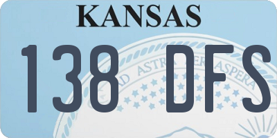 KS license plate 138DFS